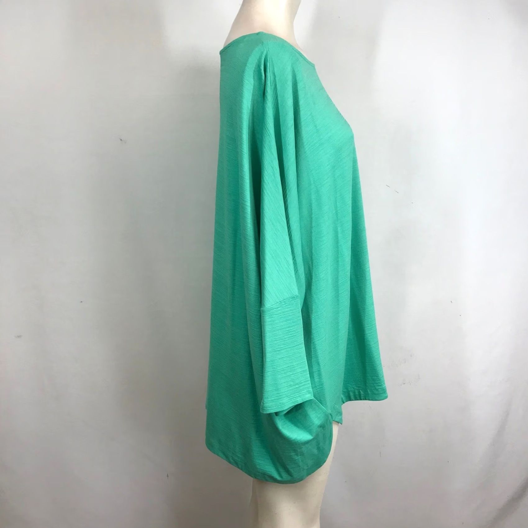 J. Jill J. Jill Wearever Mint Green Slub Knit Boat Neck Tunic Top Large 3/4 Sleeve Size L / US 10 / IT 46 - 4 Thumbnail