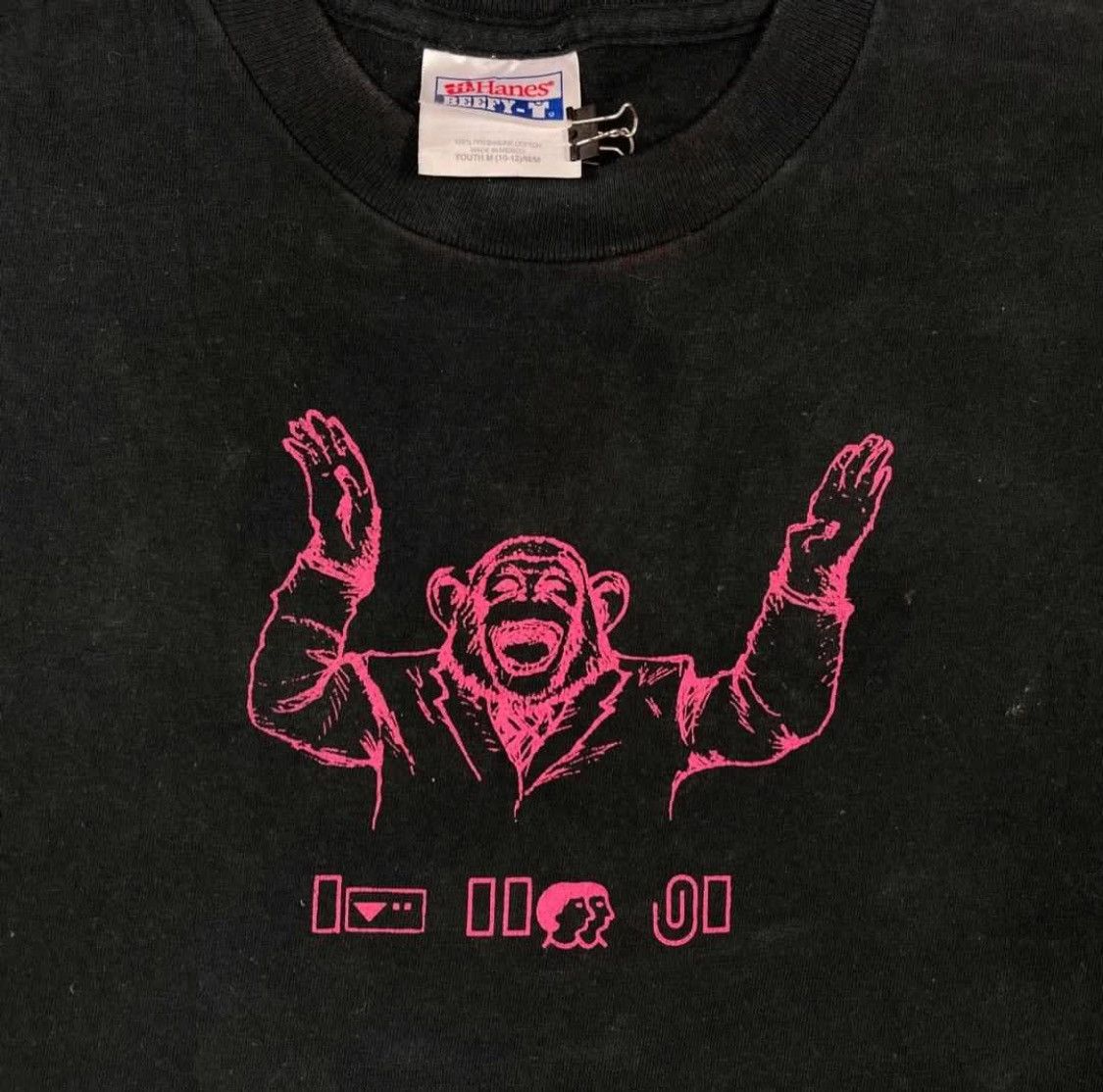 Vintage Vintage 90s Y2K Neon Pink Ape Monkey Size US S / EU 44-46 / 1 - 2 Thumbnail