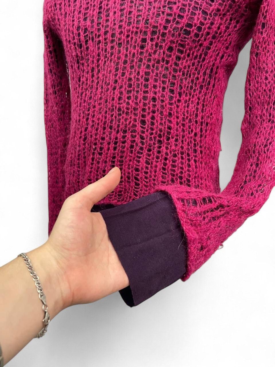 Diesel Diesel pink mohair open knit sweater layering y2k Size M / US 6-8 / IT 42-44 - 4 Thumbnail