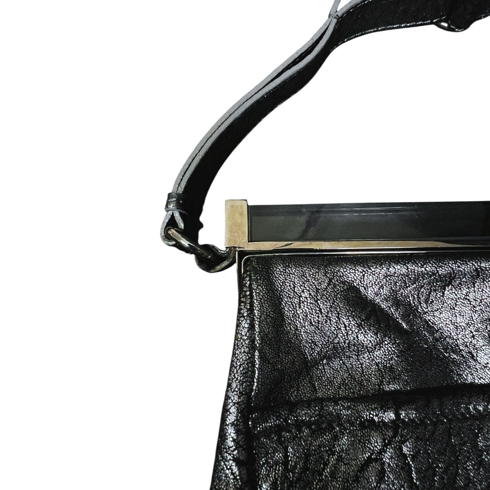 Chloe Chloe Plexi Leather Clutch Handbag Rare Y2k $1,495 Retail Size ONE SIZE - 8 Thumbnail