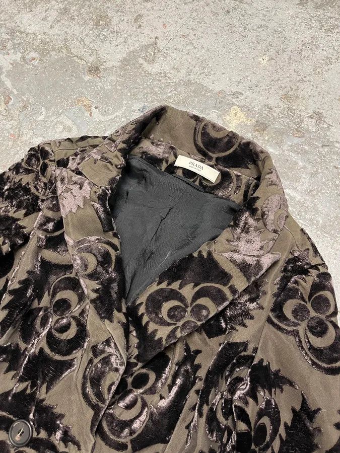 Prada AW2009 Prada Velvet Flowers Buttoned Blazer Jacket Size S / US 4 / IT 40 - 4 Thumbnail