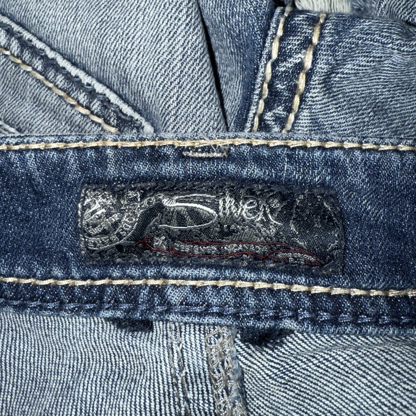 Silver Jeans Co. Silver Jeans Co Jeans Adult Women 30x32 Blue Distressed Cotton Blend Straight Womens Size 30" / US 8 / IT 44 - 4 Thumbnail