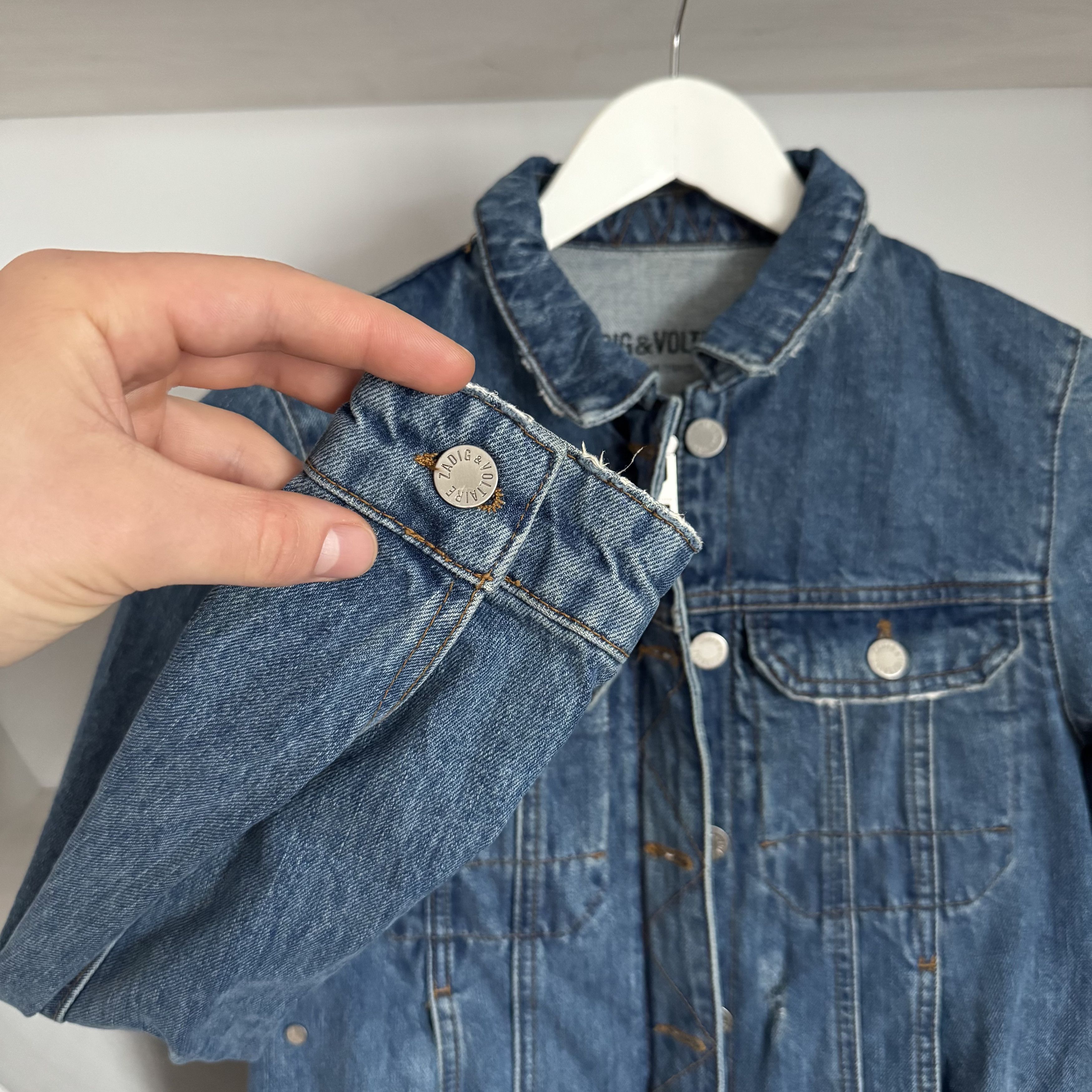Zadig & Voltaire Women's ZADIG & VOLTAIRE KIOKY Jeans Denim Distressed Jacket Size S / US 4 / IT 40 - 6 Thumbnail