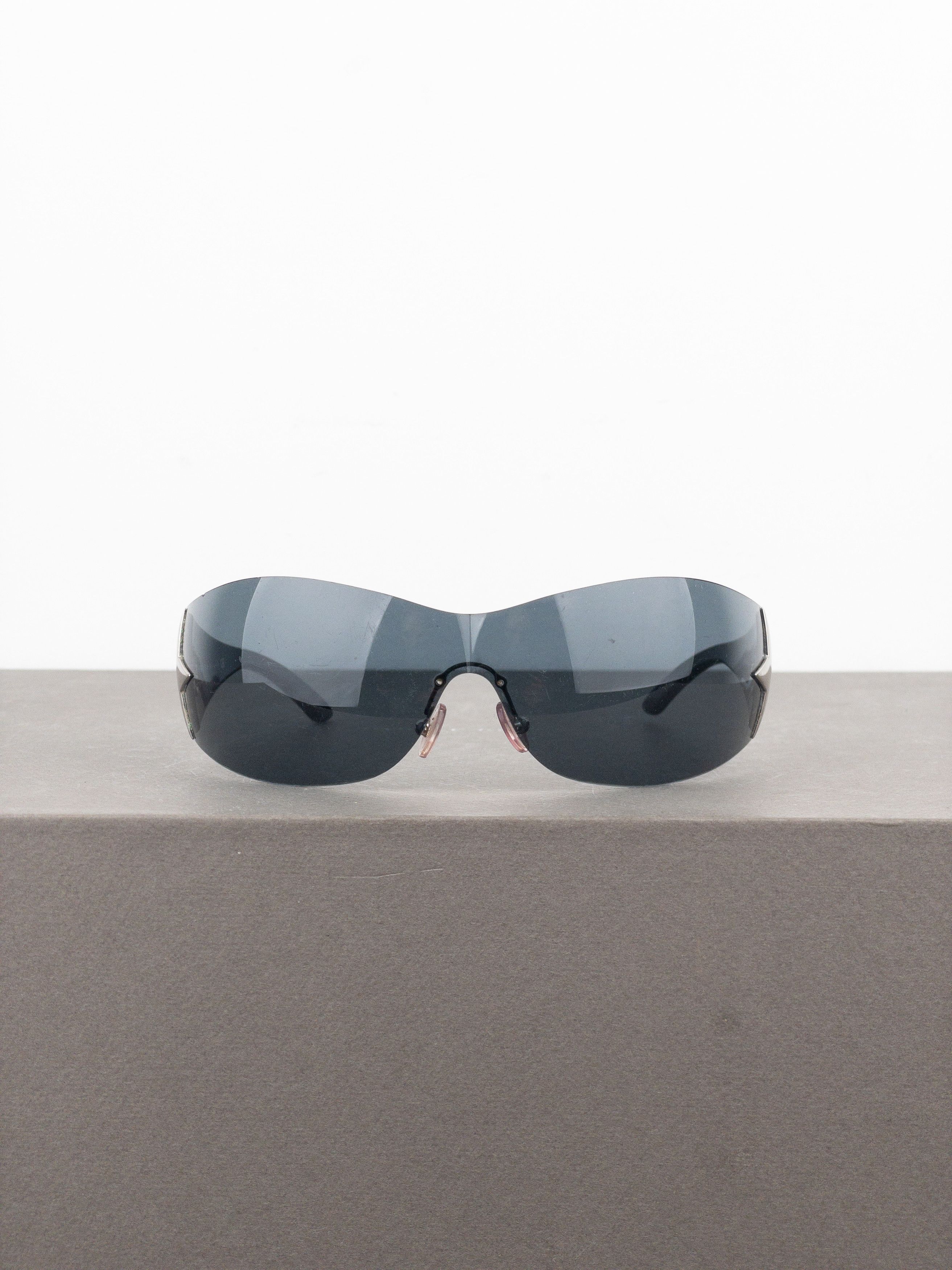 Prada Prada SS04 ‘SPR72G’ Star Wrap Mask Shield Sunglasses Size ONE SIZE - 4 Thumbnail