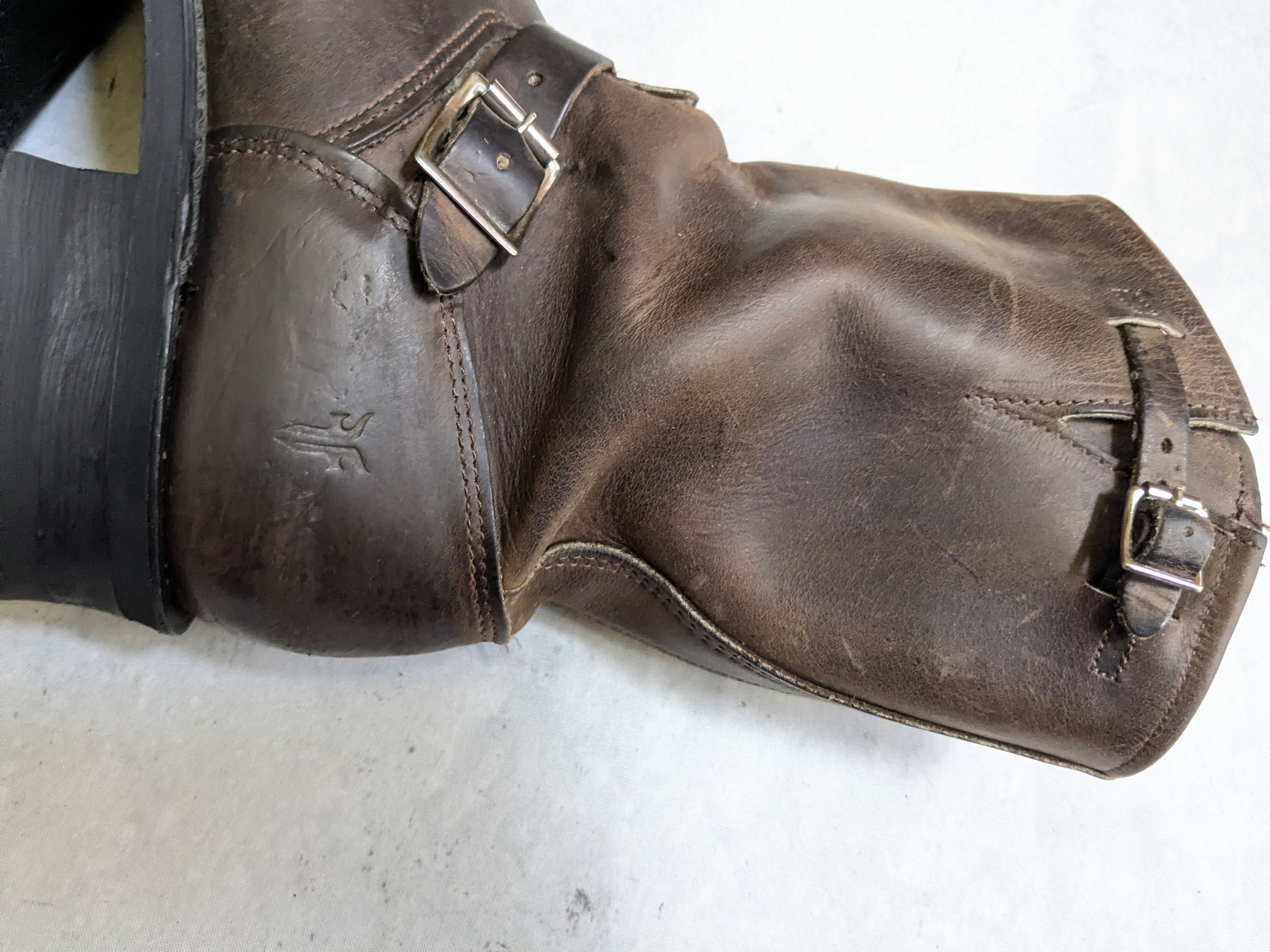 Frye Frye Engineer Boots Brown 12 M Leather Buckle Strap USA Size US 12 / EU 45 - 10 Thumbnail