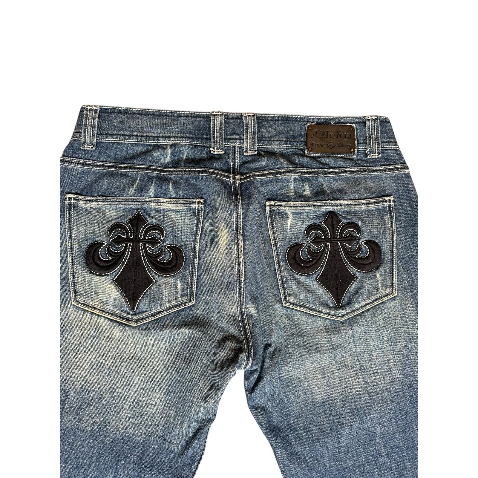 Affliction × Vintage Vintage Y2k Affliction Distressed Grunge Goth Jeans 36x34 Size US 36 / EU 52 - 4 Thumbnail