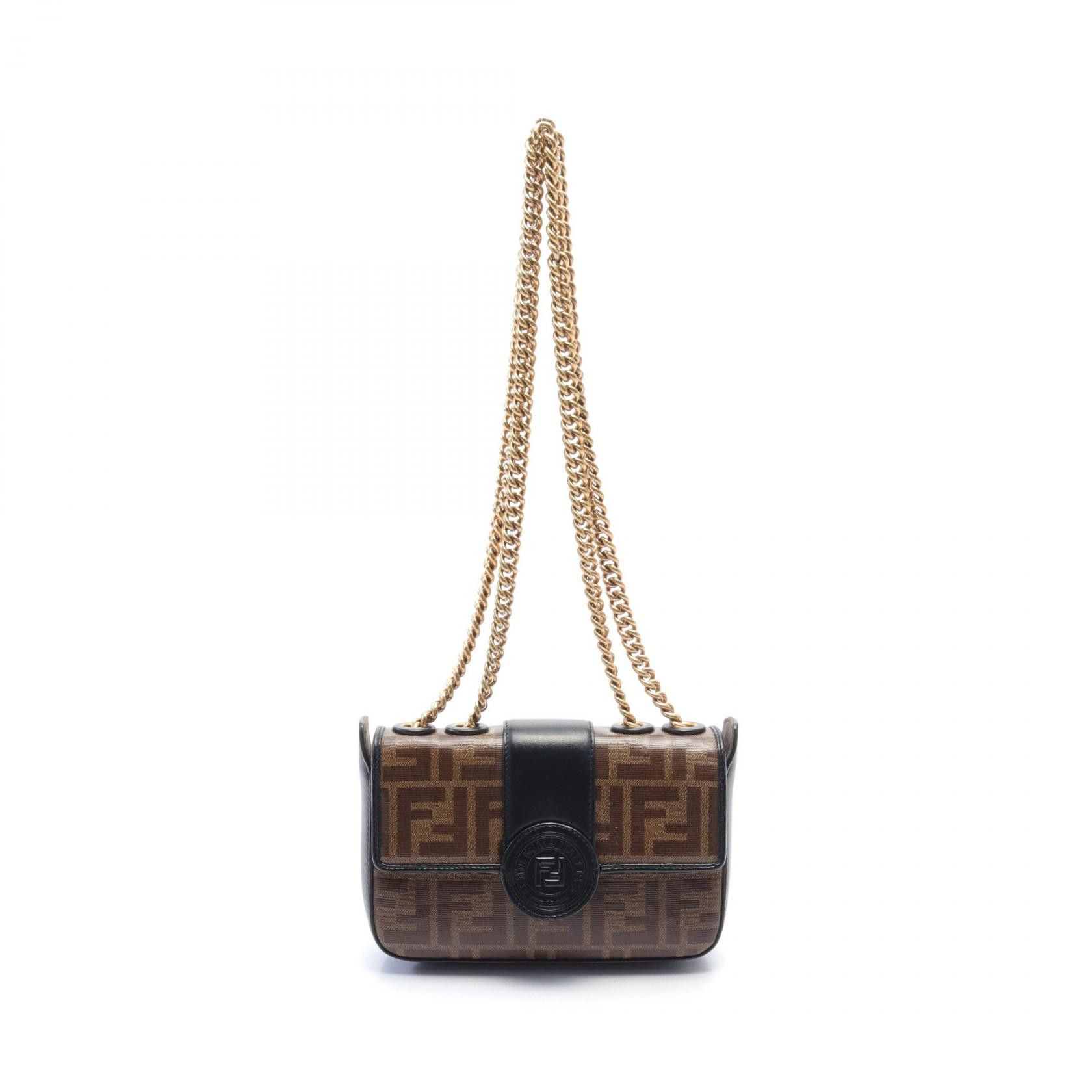 Fendi Fendi Zucca Chain Shoulder Bag Canvas Shoulder Bag in Great Condition Size ONE SIZE - 1 Thumbnail