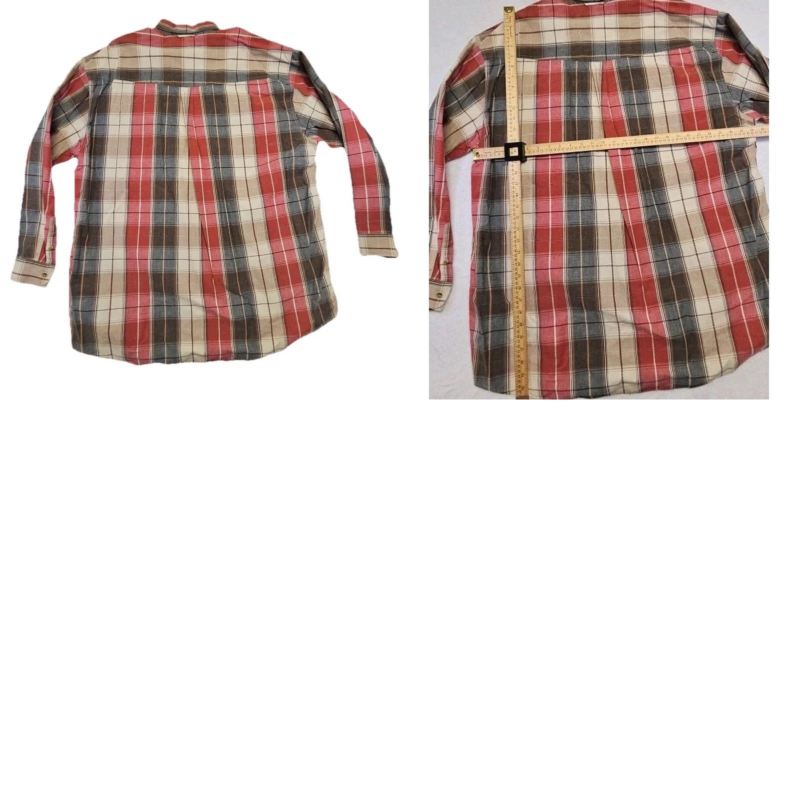 Roper Roper Shirt Plaid Western 3XT Big & Tall Long Sleeve Cotton Multicolor Snap Pocket Men Size US XXL / EU 58 / 5 - 8 Thumbnail