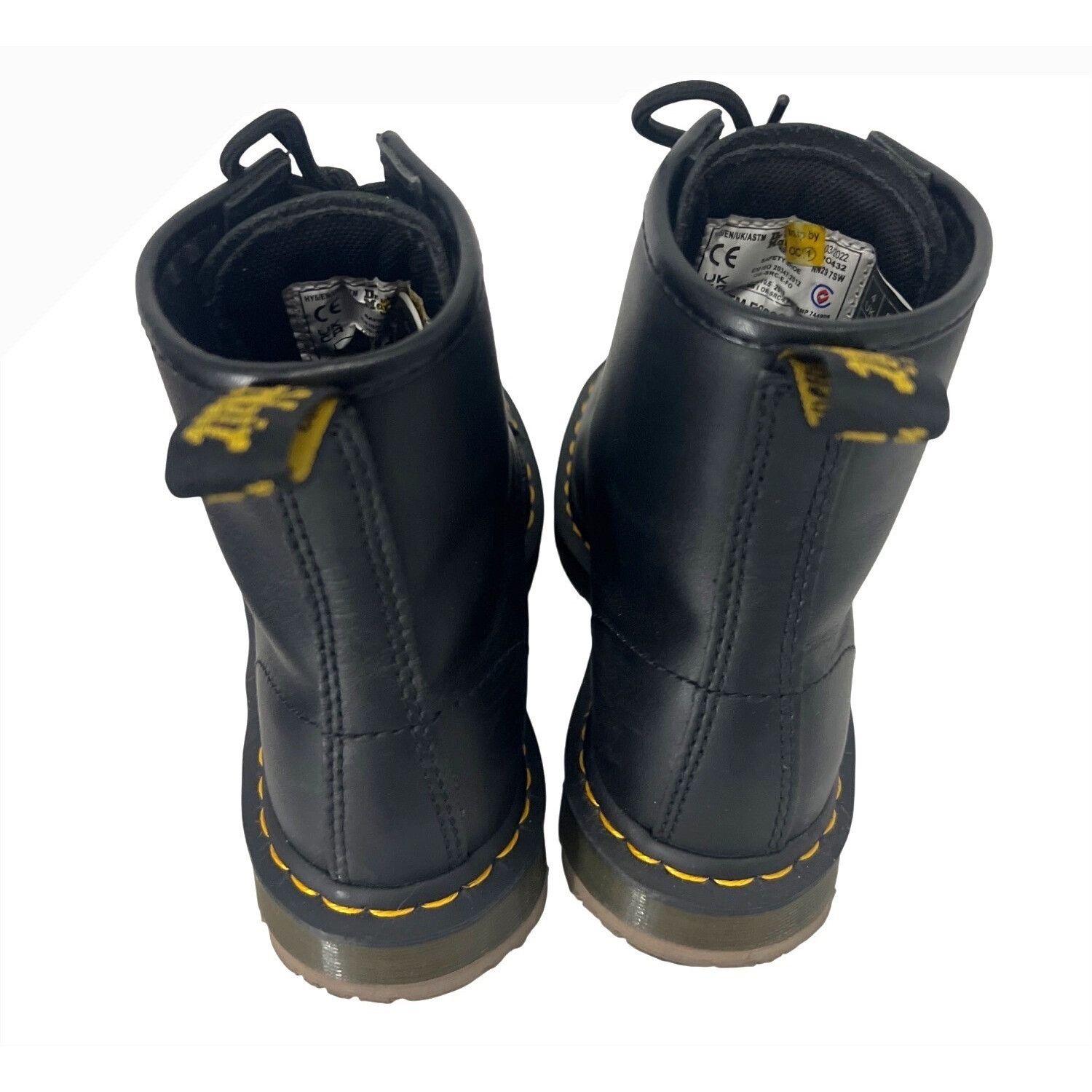 Dr. Martens Dr. Martens Air Wair Black Leather Lace Up Ankle Combat Cush Size US 6 / IT 36 - 4 Thumbnail