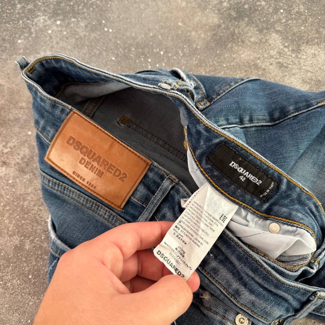 Dsquared2 × Vintage Dsquared2 Vintage Slim Fit Distressed Denim Jeans Size 28" / US 6 / IT 42 - 14 Thumbnail