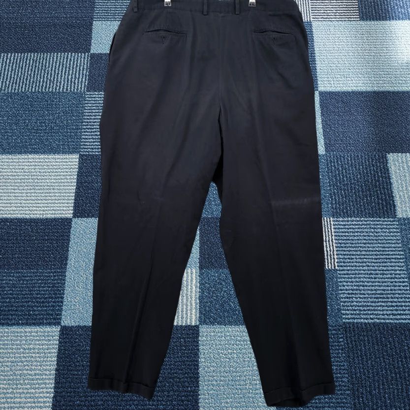 Vintage Bobby Jones Pants Mens 42 Black Chino Mid-Rise Straight Cuffed Pleated Casual Shirt Size US 42 / EU 58 - 1 Thumbnail