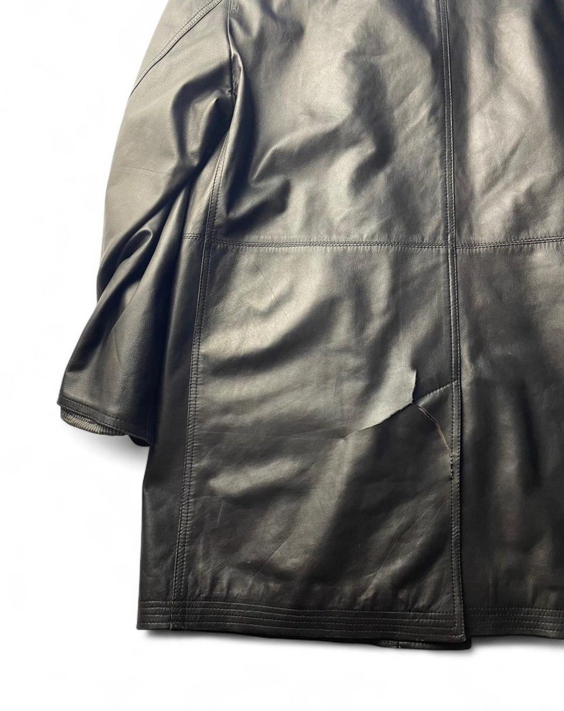 Salvatore Ferragamo 💫🌹SALVATORE FERRAGAMO LEATHER COAT Size US XL / EU 56 / 4 - 2 Thumbnail