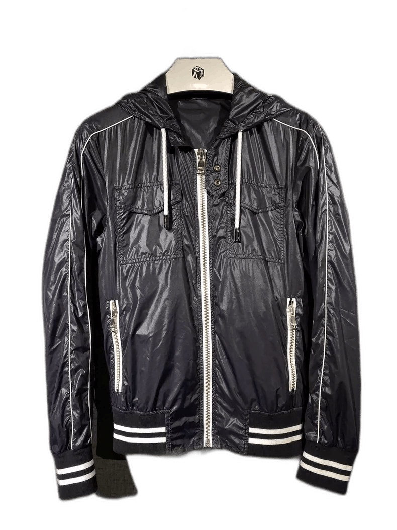 Dolce & Gabbana Dolce Gabbana Black Hooded Jacket Size US L / EU 52-54 / 3 - 1 Thumbnail