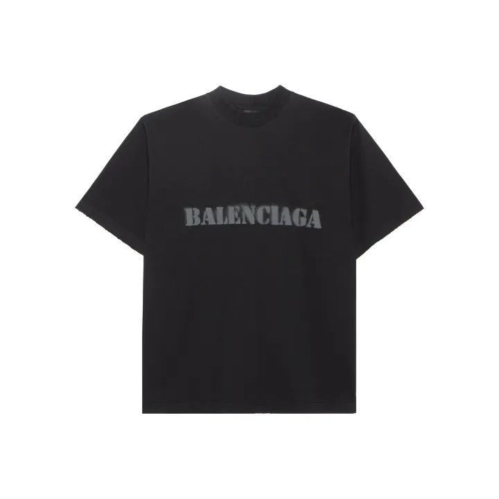 トップス 24SS BALENCIAGA LOGO PRINT L/S T-Shirt Balenciaga Balenciaga SS24 Black Logo Print T-shirt | Grailed