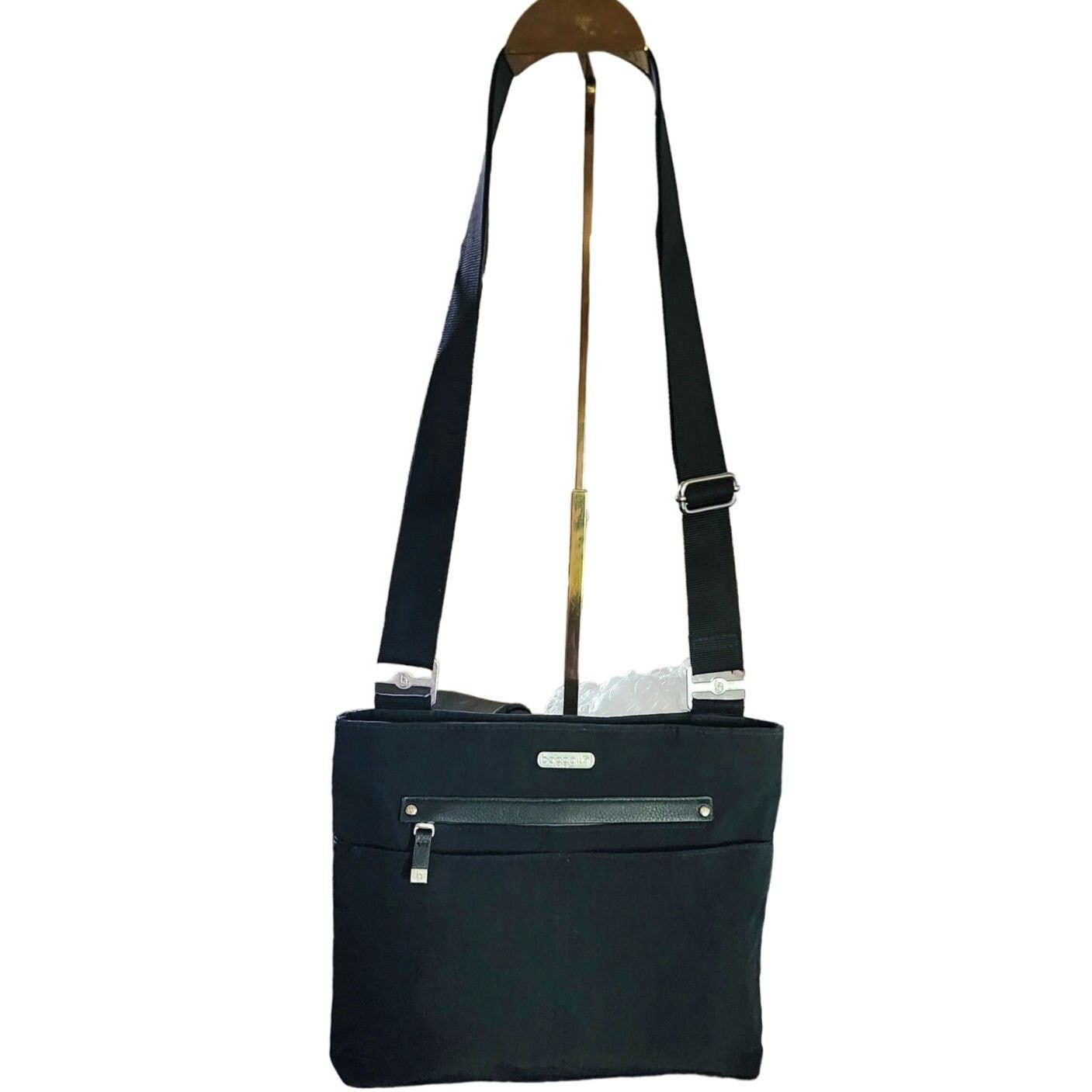 Other Baggallini Slim Nylon Crossbody Shoulder Handbag Black Size ONE SIZE - 1 Thumbnail
