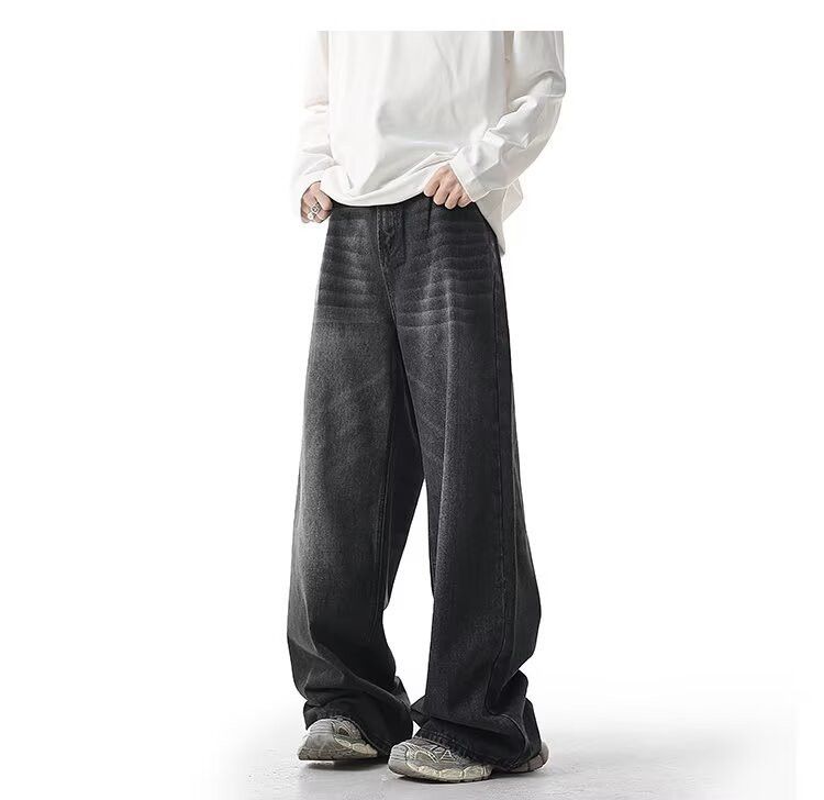 Japanese Brand × Jean Men's straight washed loose street fashion jeans Size US 32 / EU 48 - 4 Thumbnail