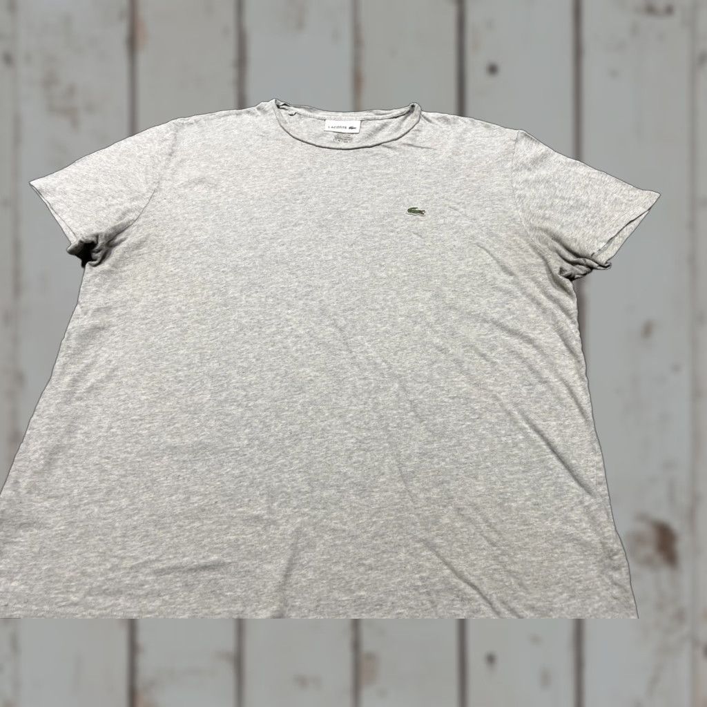 Lacoste LACOSTE T-SHIRT Gray XL Crew Neck Short Sleeve Cotton Knit Embroidered All Seasons Men Regular Decade Animals Size US XL / EU 56 / 4 - 1 Thumbnail