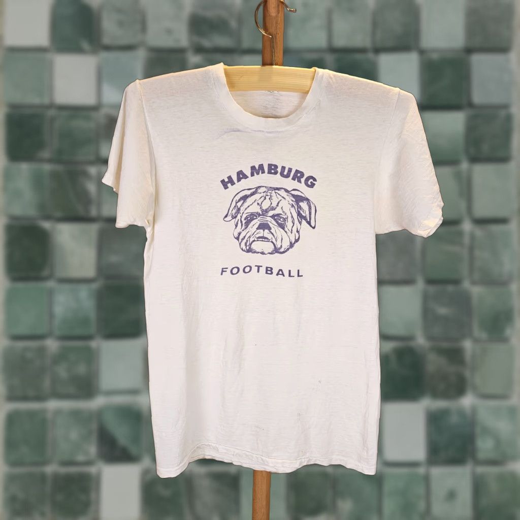 Vintage VINTAGE DIRBY 50' HAMBURG FOOTBALL T-SHIRT White Small Short Sleeve Round Neck Cotton Men SZ Small Shirt Mens Size US S / EU 44-46 / 1 - 1 Thumbnail