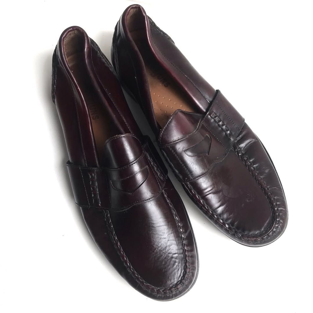 Bass × G.H. Bass & Co. × Vintage Vintage GH Bass Weejuns Penny Loafer Wine Brunell Oxblood Size US 11 / EU 44 - 5 Thumbnail