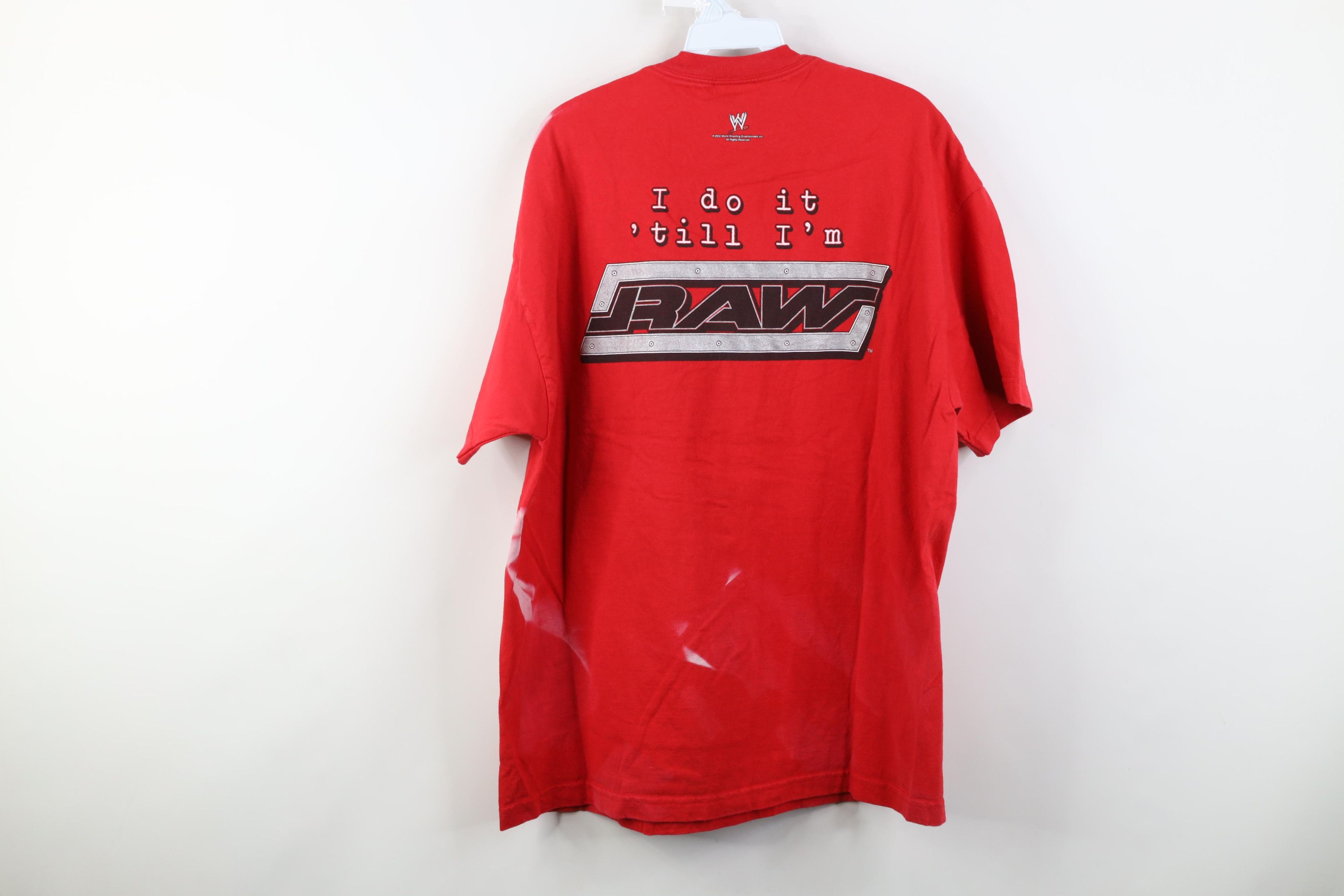 Vintage Vintage Y2K 2002 WWE Raw Sun Faded Wrestling T-Shirt Size US XL / EU 56 / 4 - 12 Thumbnail