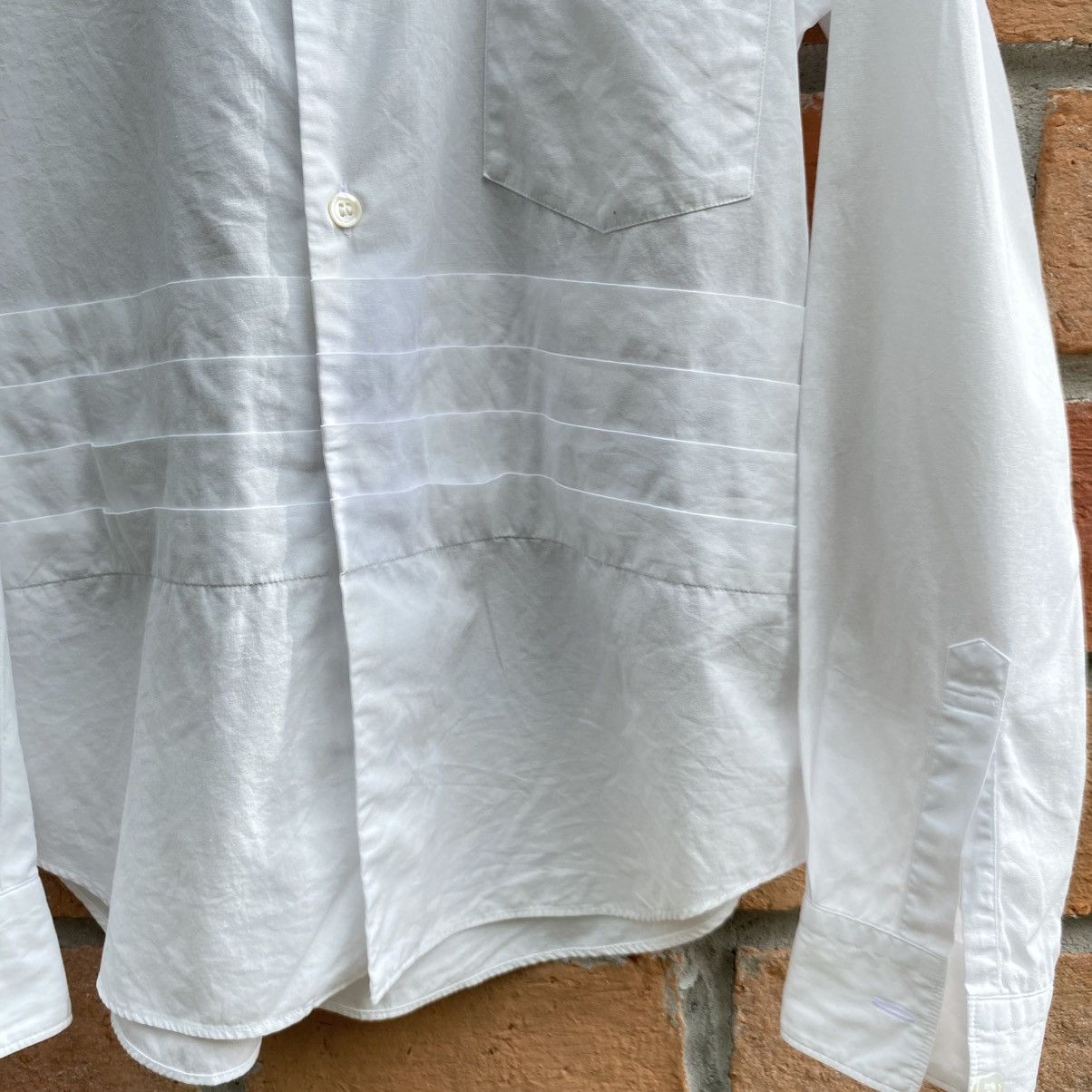 Comme des Garcons Comme des Garcons White Long Sleeve Pleated Shirt Size S / US 4 / IT 40 - 16 Thumbnail