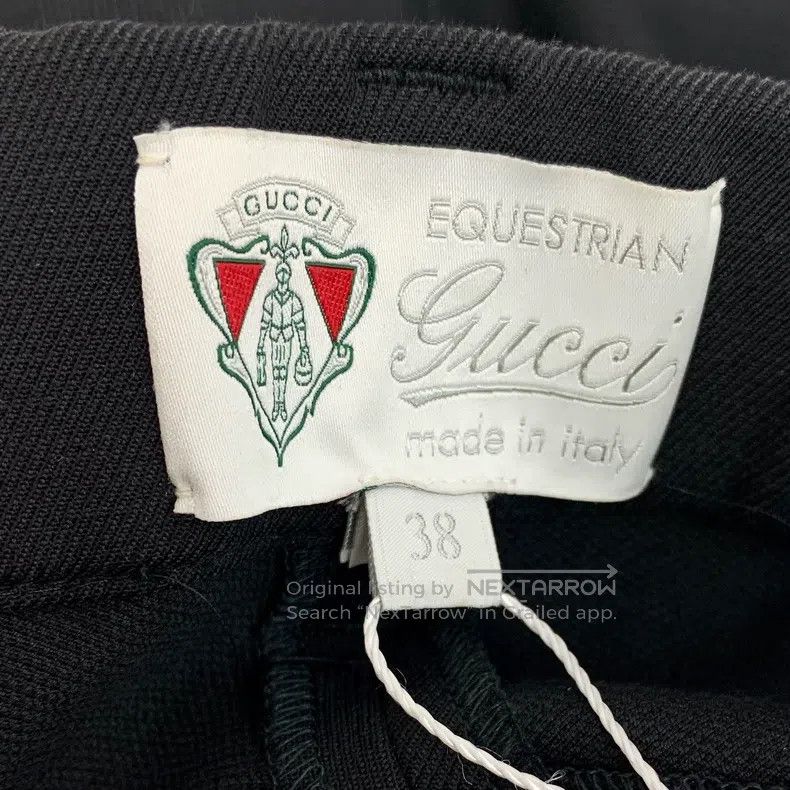 Gucci gucci Black horse buckle patchwork cotton casual trousers Size 25" / US 0 / IT 36 - 6 Thumbnail