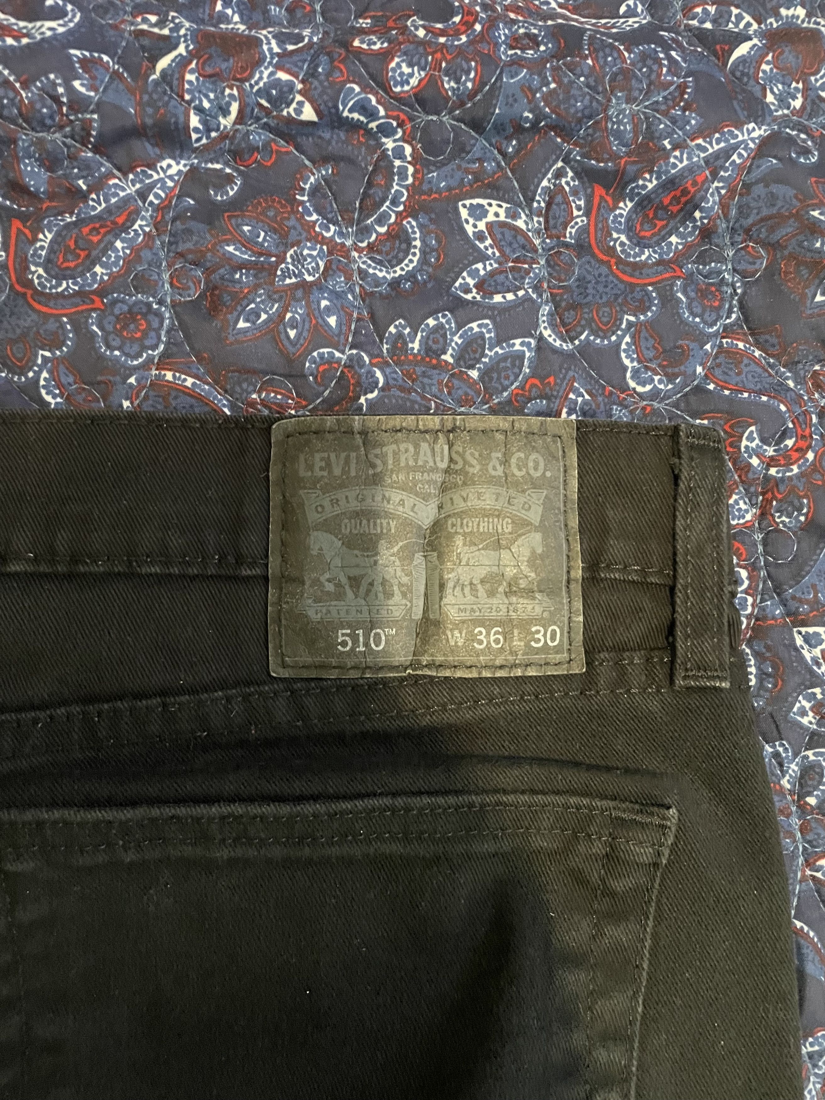 Levi's Levi's 510 Black Denim W36 L30 Size US 36 / EU 52 - 3 Thumbnail