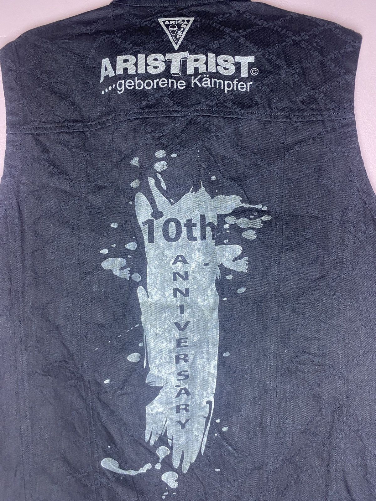 Denime ARISTRIST 10TH Anniversary Sleeveless Denim Vest Jacket Size US XL / EU 56 / 4 - 3 Thumbnail