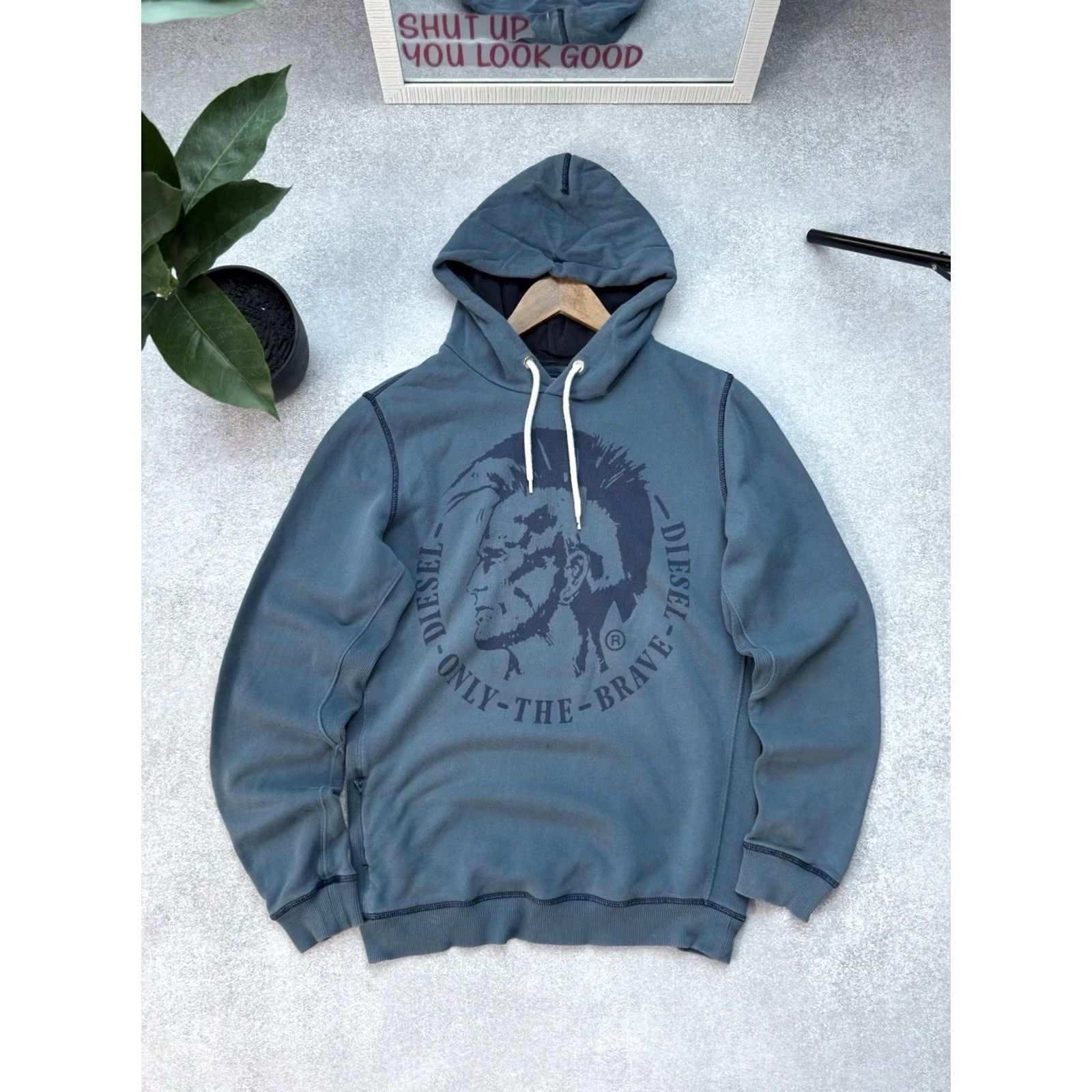 Diesel VINTAGE Diesel Hoodie Men S Blue Big Logo 90s Y2K Streetwear Pullover Size US S / EU 44-46 / 1 - 2 Thumbnail