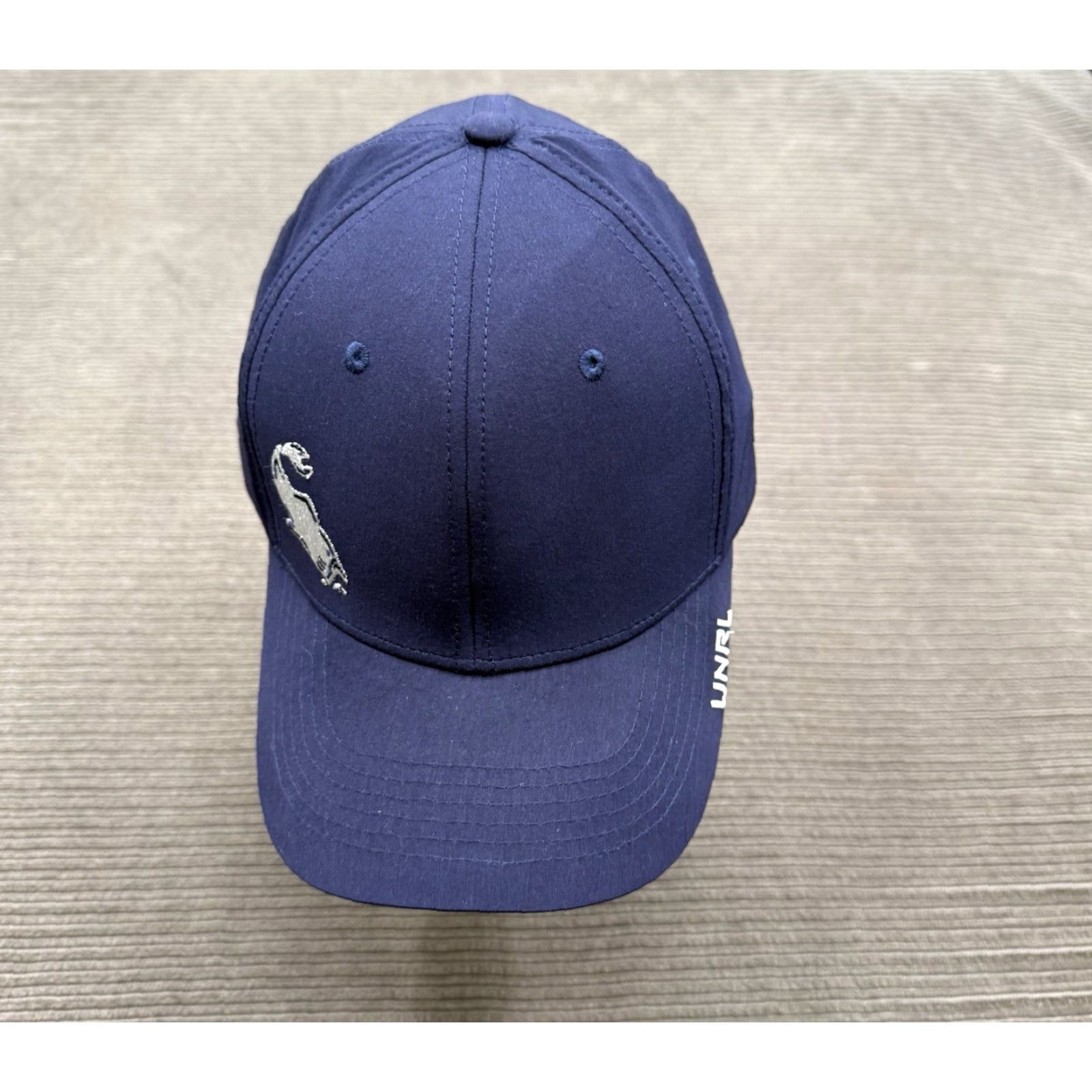 Vintage UNRL Hat Cap Snap Back Navy Blue Fishing Embroidered Mens Tuned Up Custom Rods Snaps Back Adjustable One Size Casual Outdoor Sports 6-Panel Modern Size ONE SIZE - 2 Thumbnail