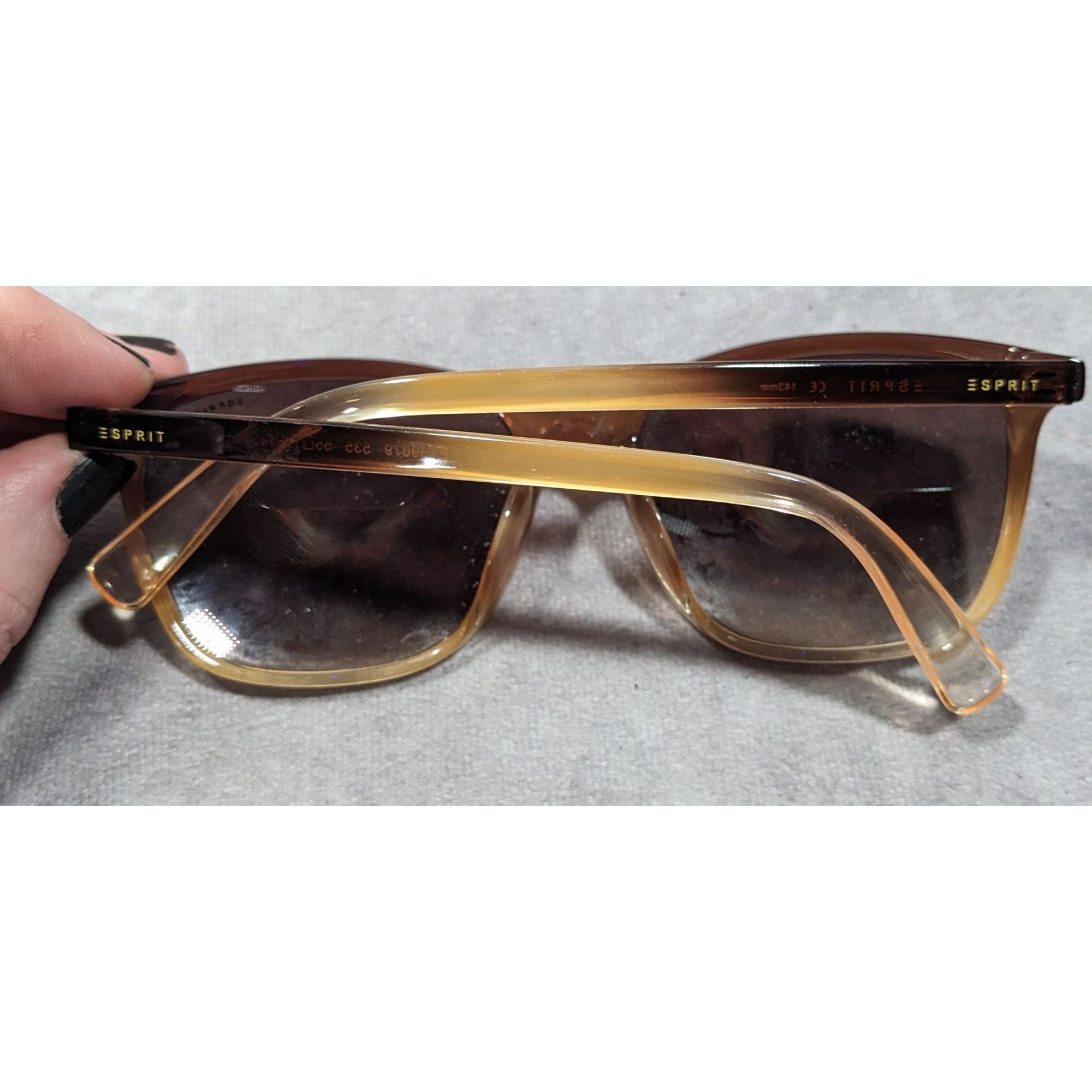 Esprit Esprit Brown Fade Retro Square Casual Sunglasses Size ONE SIZE - 3 Thumbnail