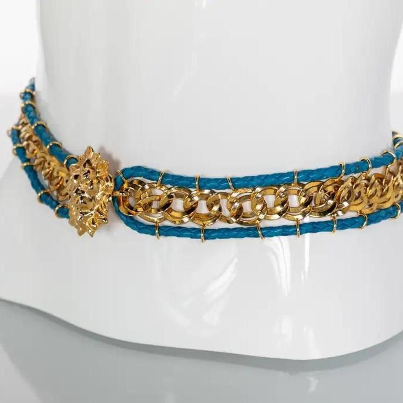 Bottega Veneta Bottega Veneta SUPER ARCHIVAL Gold Leather Lion Head Belt Size ONE SIZE - 1 Thumbnail