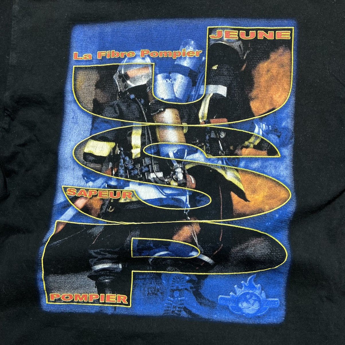 Band Tees × Vintage 📌 Vintage Men Fire Big Back Print T-Shirt Size US L / EU 52-54 / 3 - 13 Thumbnail