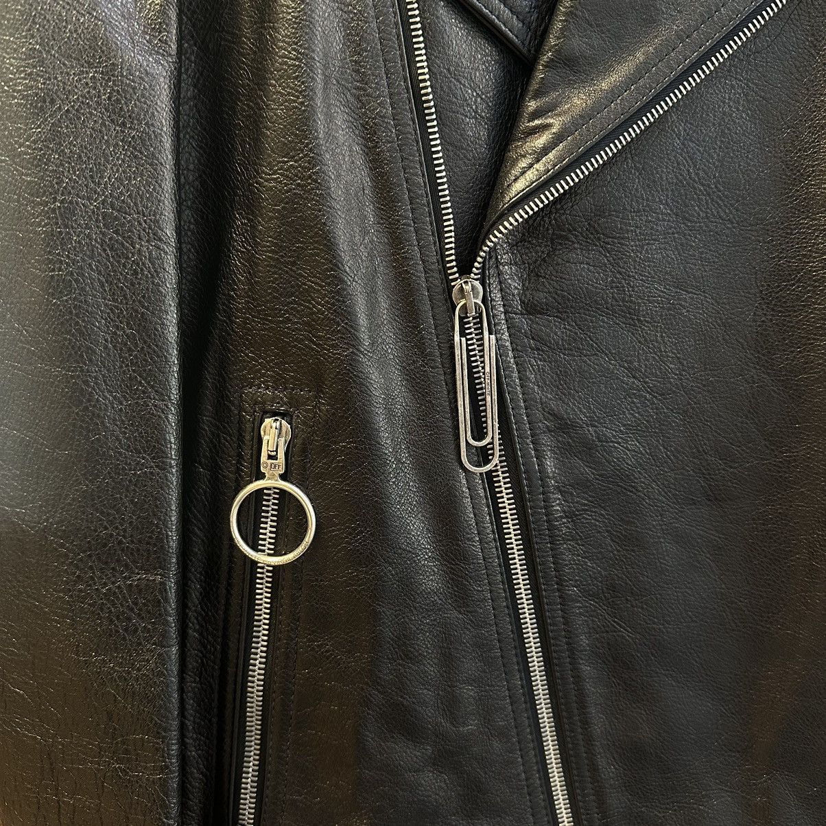 Off-White Off white leather jacket rare Size US M / EU 48-50 / 2 - 8 Thumbnail