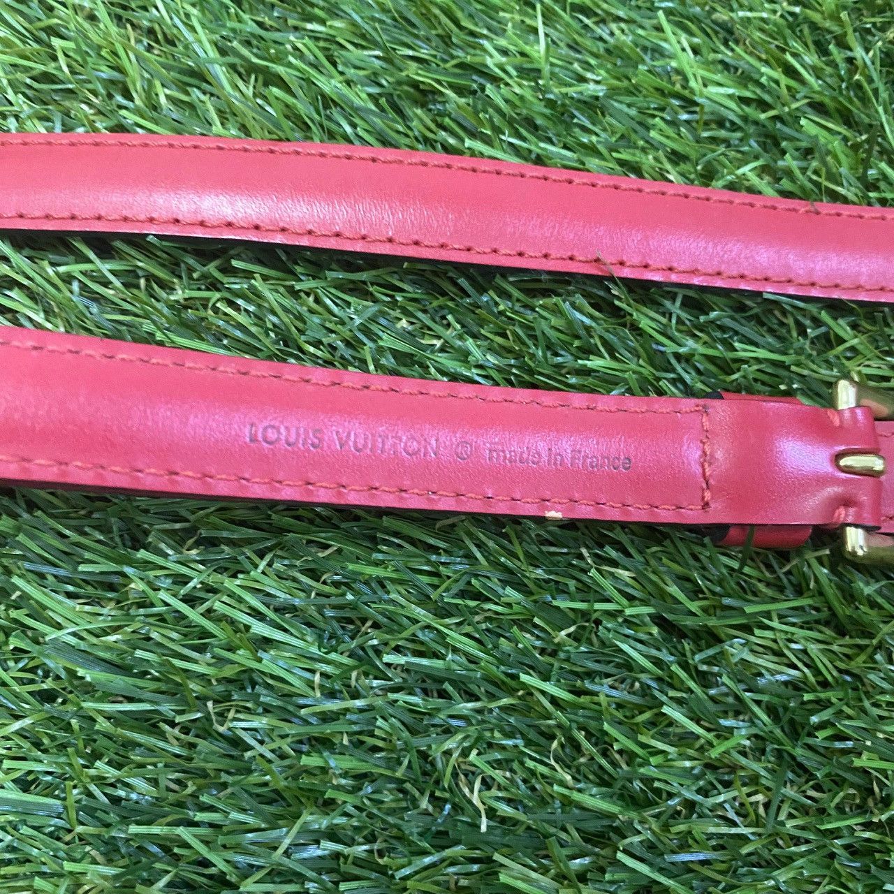Louis Vuitton Louis Vuitton Red Adjustable Shoulder Strap 6LKO126K – Y2K Size ONE SIZE - 12 Thumbnail