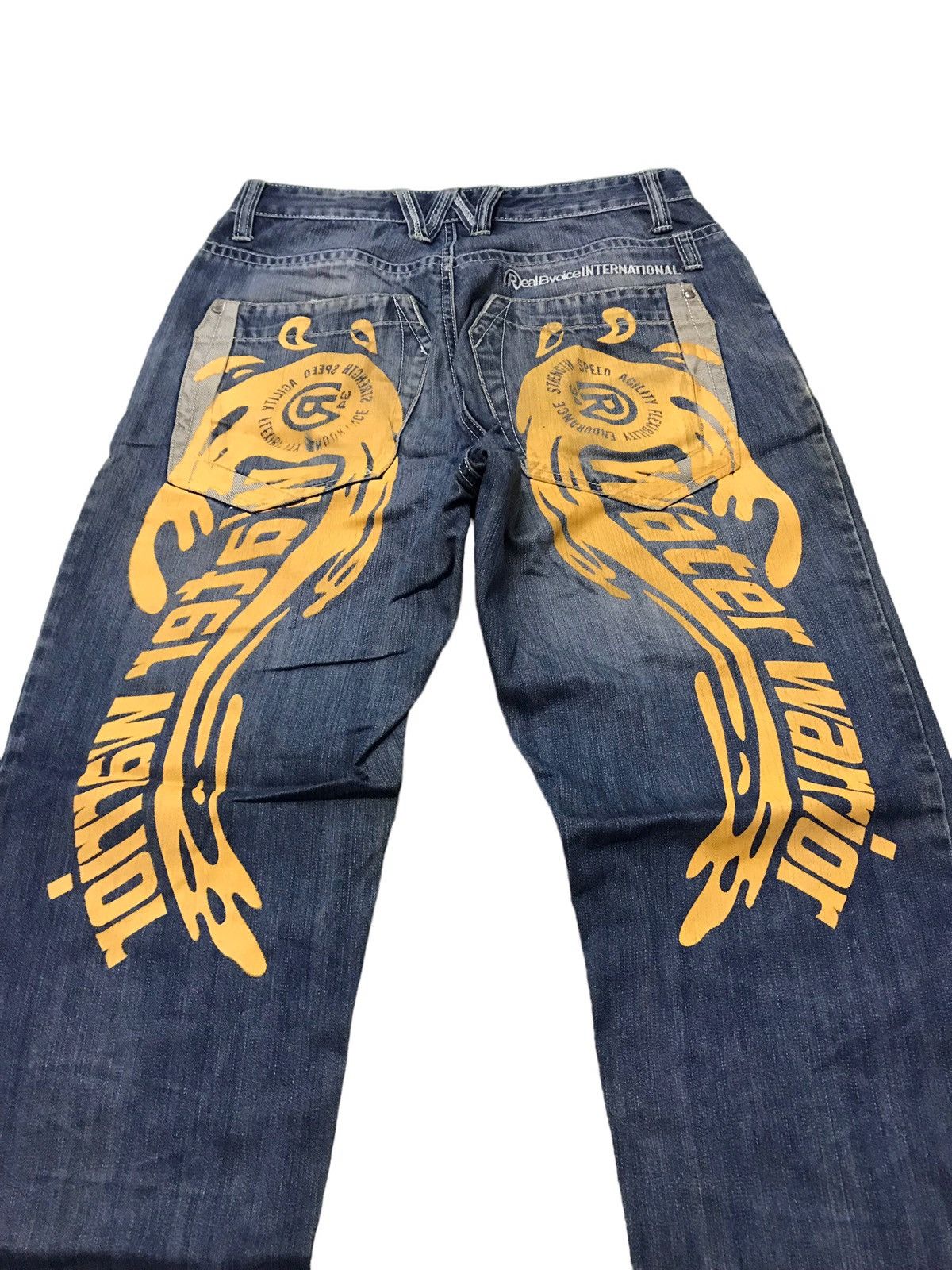 Japanese Brand × Vintage 🔥VERY RARE🔥REALBVOICE Fly Button Big Printed Jeans Size US 31 - 11 Thumbnail