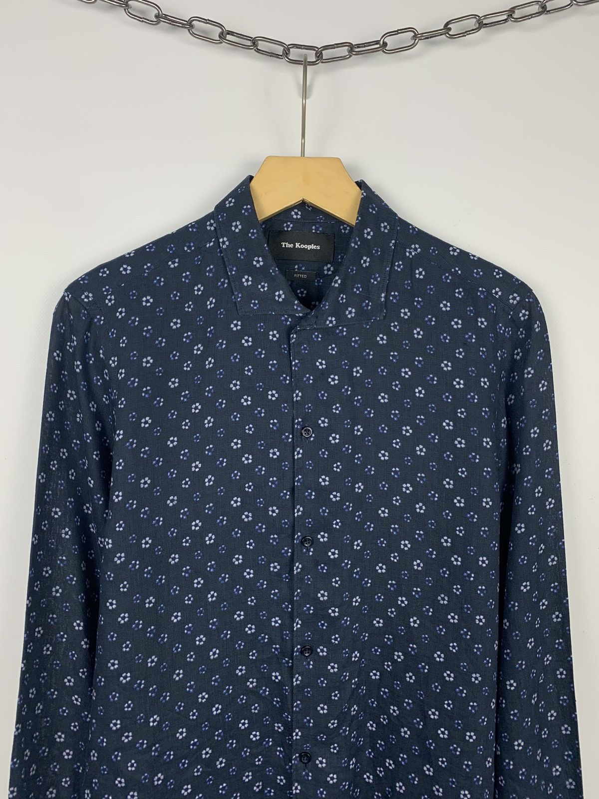 The Kooples The Kooples Linen Shirt Fitted Floral Pattern Men Size Small Size US S / EU 44-46 / 1 - 2 Thumbnail