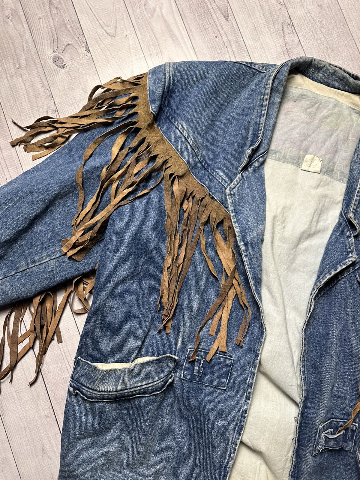 Other Vintage Denim Cowboy jacket size M distressed jeans rare Size US M / EU 48-50 / 2 - 5 Thumbnail