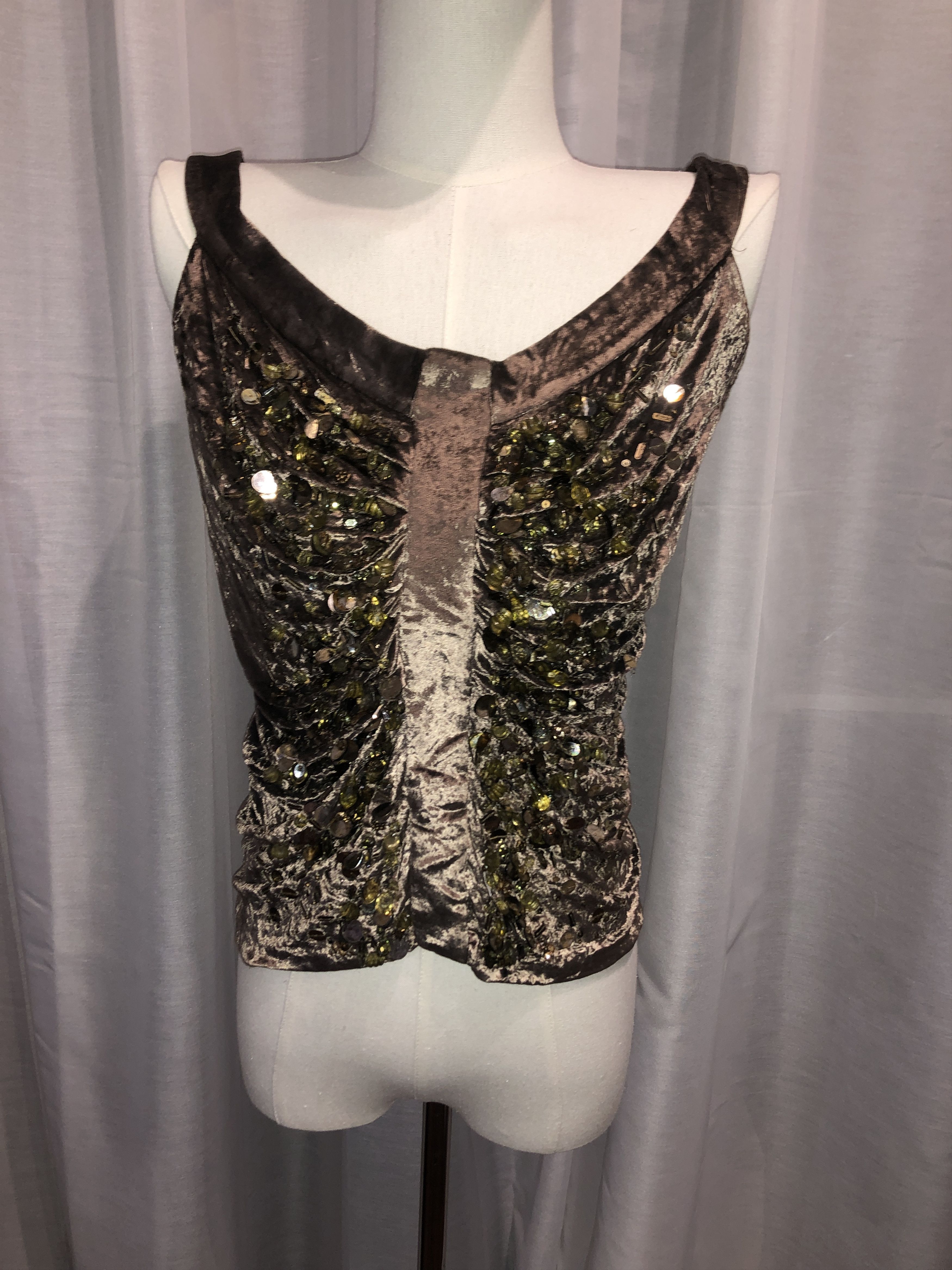 John Galliano Suquined Bronze Top Size M / US 6-8 / IT 42-44 - 12 Thumbnail