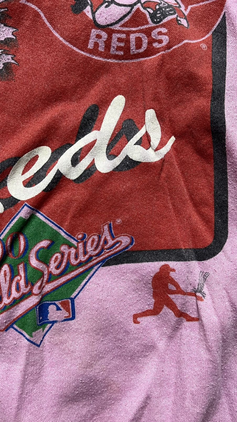 MLB 1990 Cincinatti Reds champions GARAN made in USA sweatshirt Size US XL / EU 56 / 4 - 4 Thumbnail