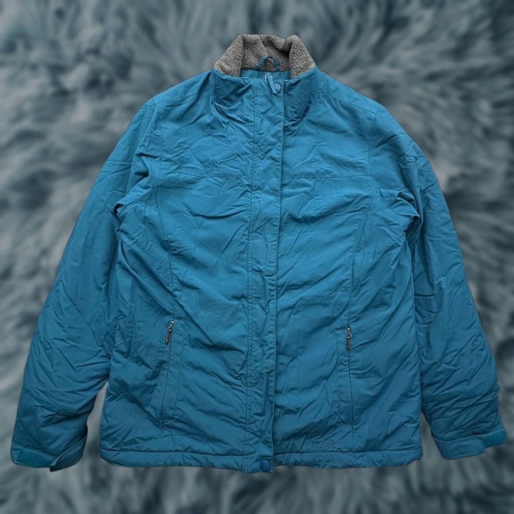 Vintage LL Bean GBP9 Fleece Lined Full Zip Jacket Womens Small Snap Blue Pockets Shirt? Size S / US 4 / IT 40 - 1 Thumbnail