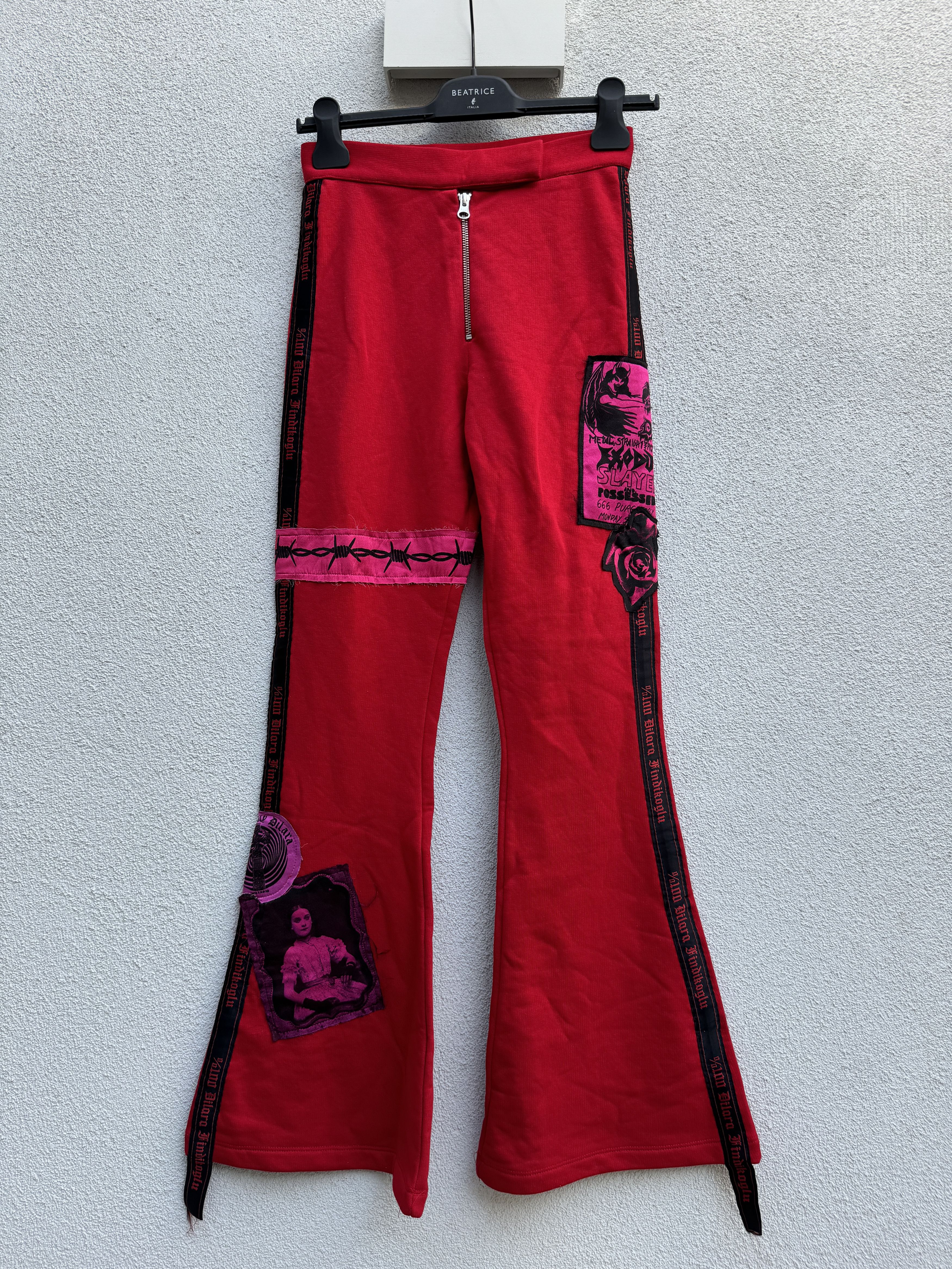 Dilara Findikoglu Dilara Findikoglu Women's Red DARK ANGEL JOGGERS Size 27" / US 4 / IT 40 - 1 Thumbnail