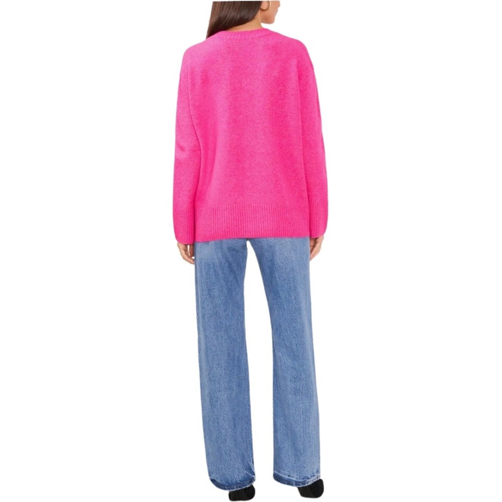 Vince Camuto NWT Vince Camuto Pink V-Neck Sweater Size XXL / US 16-18 / IT 52-54 - 2 Thumbnail