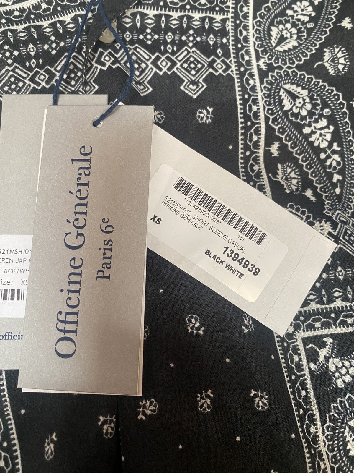 Officine Generale Officine Generale Bandana Shirt Size XS BNWT Size US XS / EU 42 / 0 - 7 Thumbnail