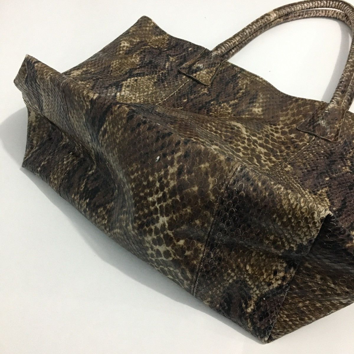 Japanese Brand Kenzia Leather Snake Skin Totebag Size ONE SIZE - 7 Thumbnail