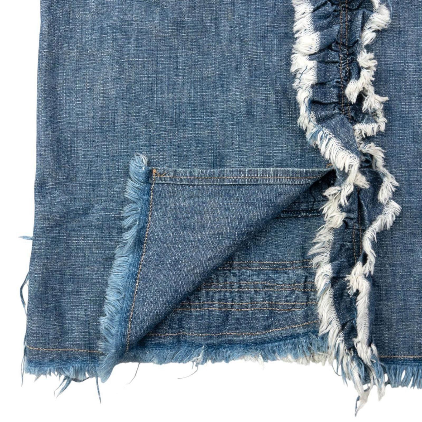 Zucca Vintage Zucca By Issey Miyake Denim Ruffle Skirt Size W29 Size 30" / US 8 / IT 44 - 5 Thumbnail
