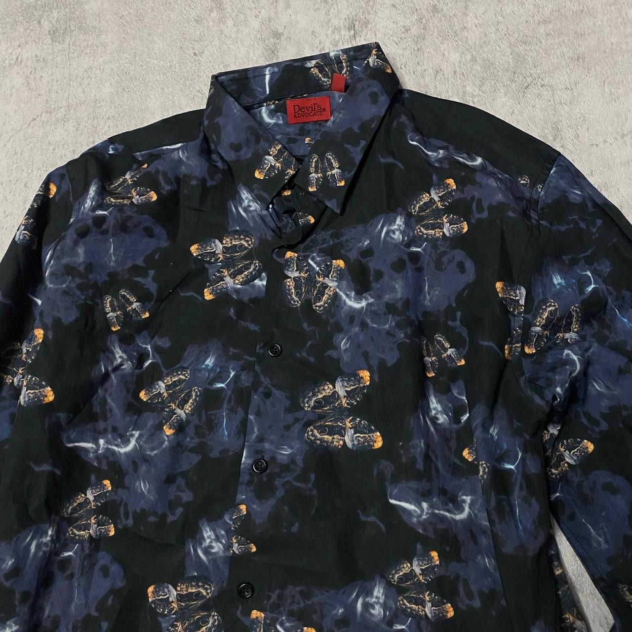 Other Black and blue silk button up shirt with a unique pattern Size US L / EU 52-54 / 3 - 2 Thumbnail