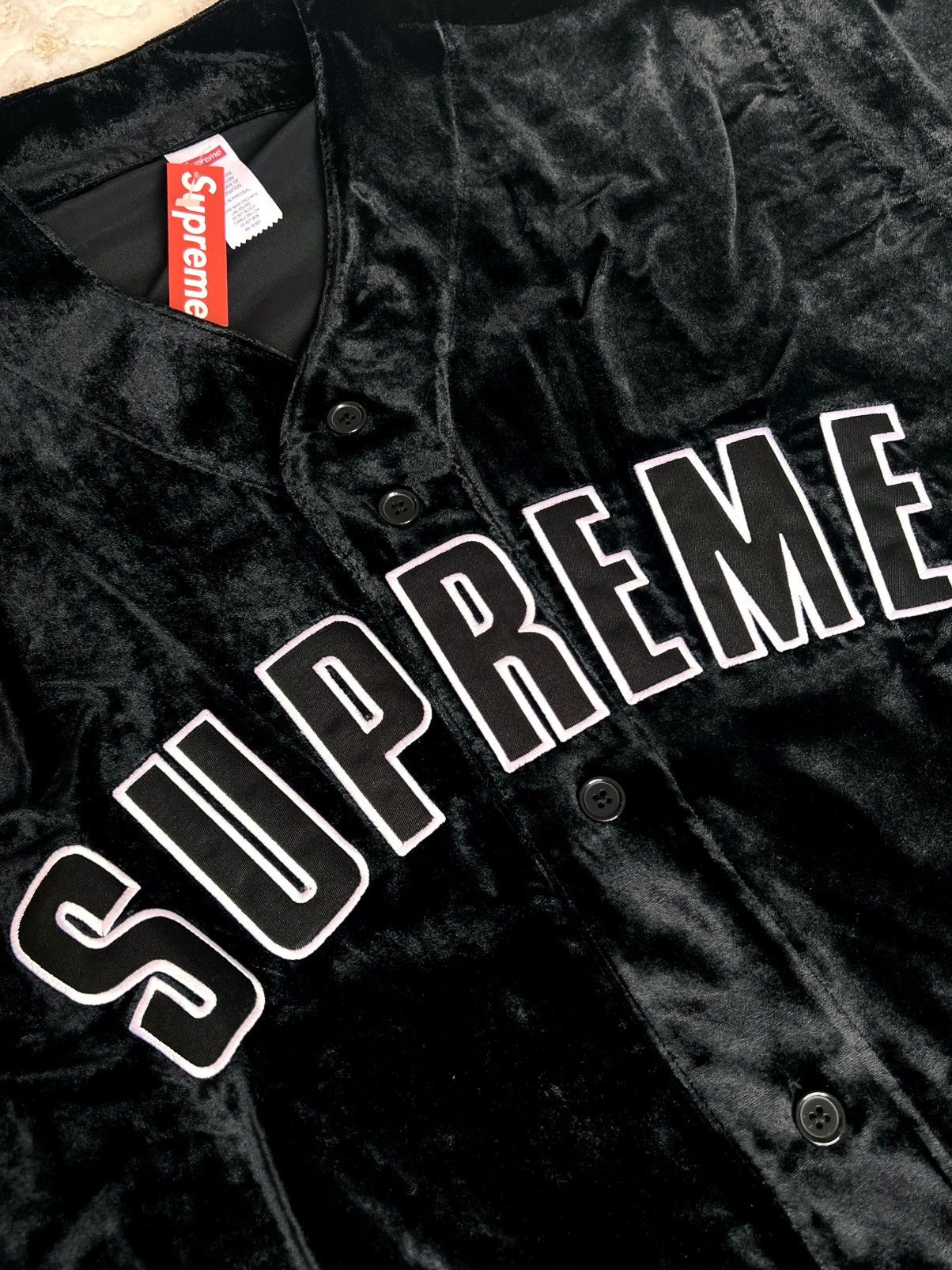 Supreme Velvet Baseball Jersey BLACK｜Yahoo!フリマ（旧PayPay