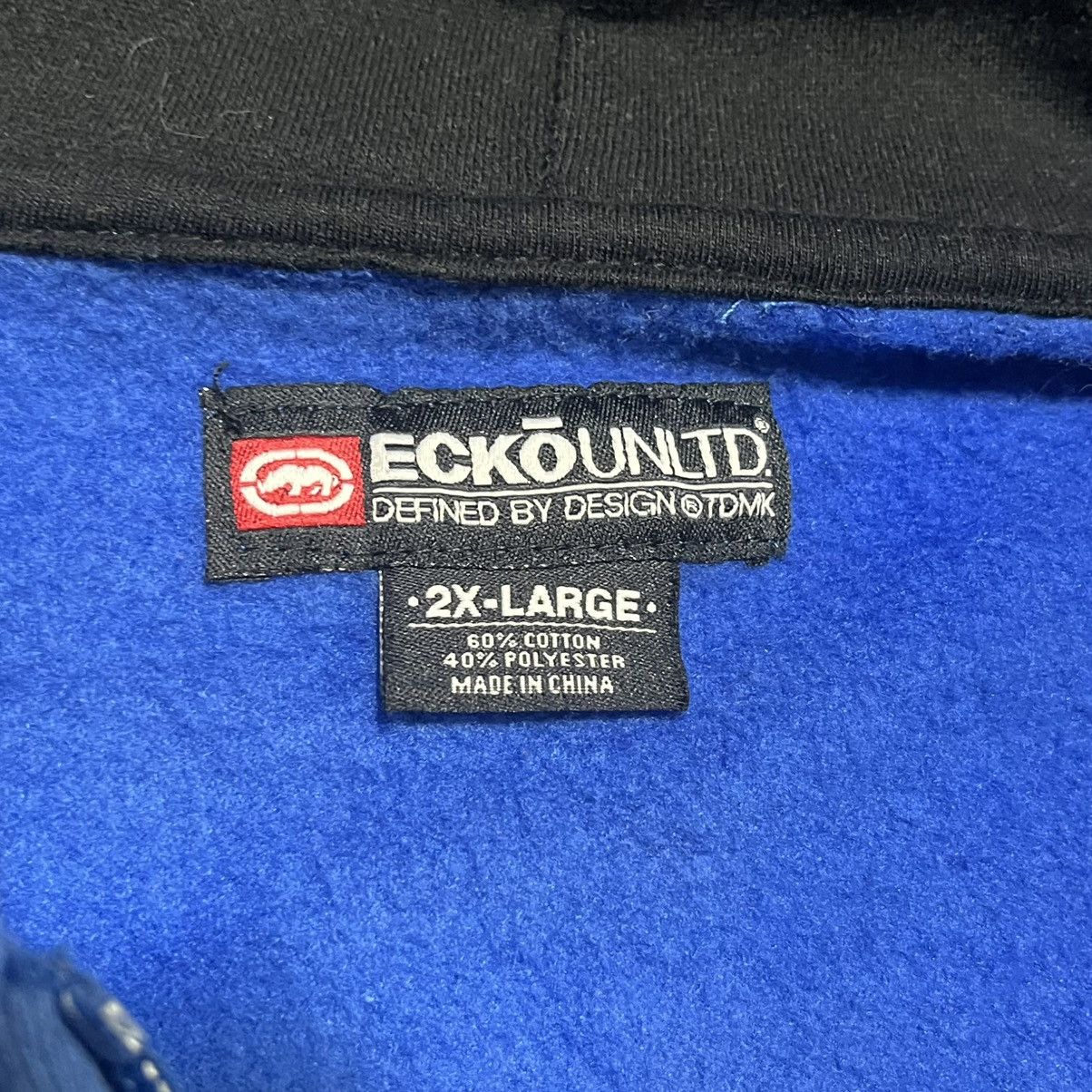 Ecko Unltd. Vintage Y2K Ecko Unltd Logo Grunge Skater Zip Up Hoodie XXL Size US XXL / EU 58 / 5 - 4 Thumbnail