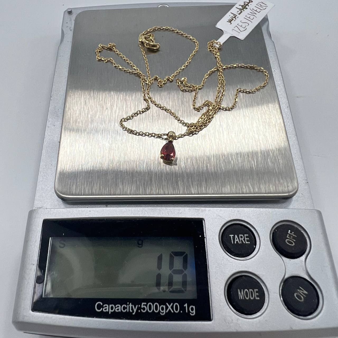 Other New 14K Solid Gold Necklace Italy – Teardrop Red Garnet 1.8g Size ONE SIZE - 7 Thumbnail